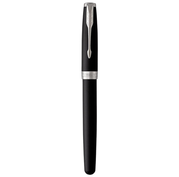Parker Sonnet Füller | Matt-Schwarze Lackierung mit Palladiumzierteilen | Füllfederhalter mit feiner