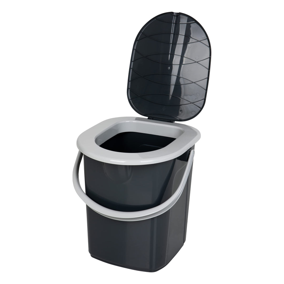 BranQ - Home essential 100% recycelt Kunststoff PP, Ökologisch, Mobile Campingtoilette 22 Ltr mit ma