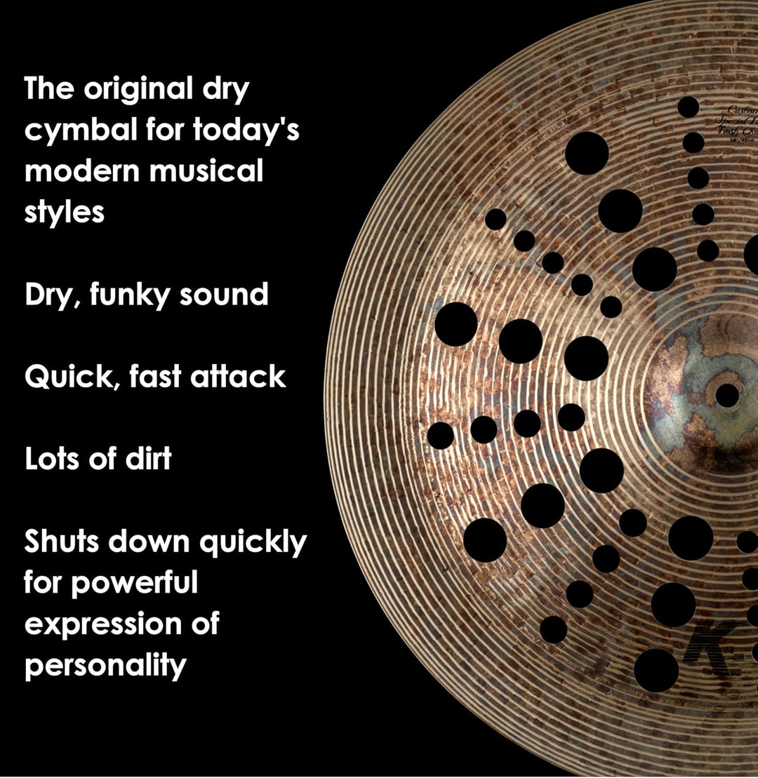 Zildjian K Custom Series - 18" Special Dry Trash China Cymbal Brown 18 Zoll, 18 Zoll