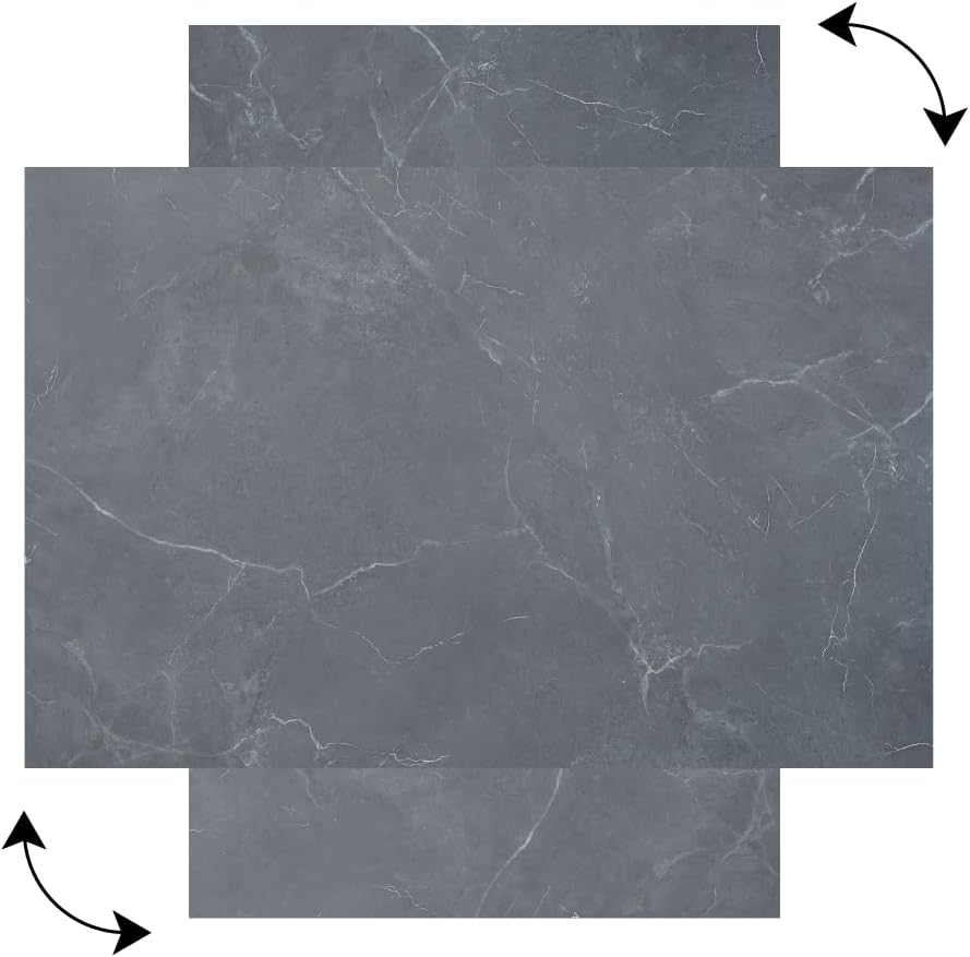 ALLboards Metallische Magnettafel ANTHRAZIT MARMOR 60x40cm MetalBoards Memoboard für jede Art von Ma