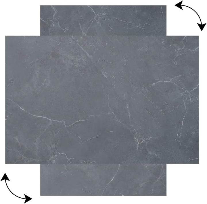 ALLboards Metallische Magnettafel ANTHRAZIT MARMOR 90x60cm MetalBoards Memoboard für jede Art von Ma