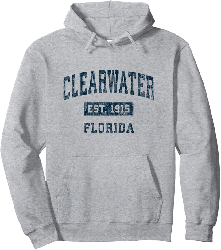 Clearwater Florida FL Vintage-Sportdesign, Marineblau Pullover Hoodie