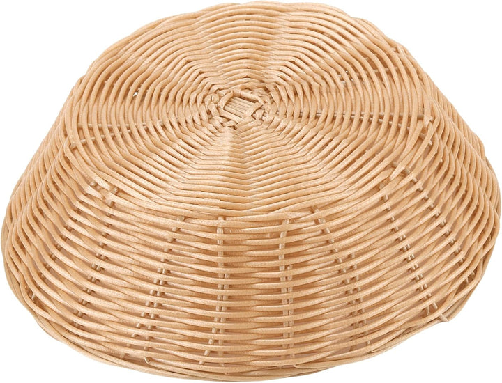 10 Stück Runde Brotkorb Kunststoff, 24 x 6cm Brotkörbchen aus Plastik, Rund Brötchenkorb Brötchenkör