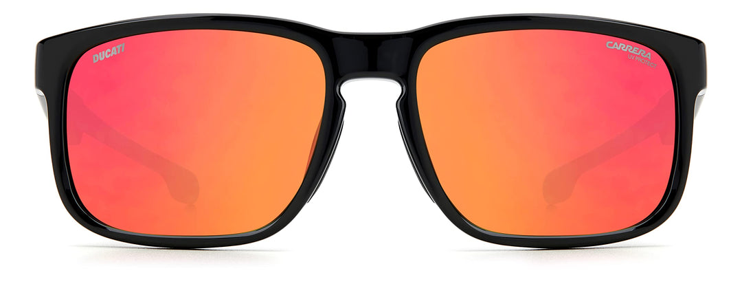 Carrera Unisex Carduc 001/S Sunglasses 57/18/135 Black/Red Orange, 57/18/135 Black/Red Orange