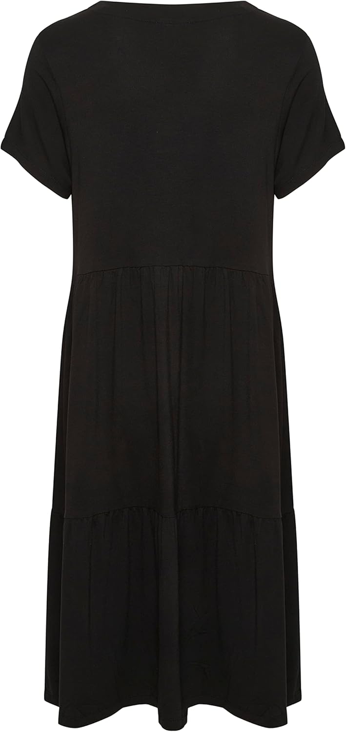 KAFFE Damen Kapetra Jersey Kleid M Black Deep, M Black Deep