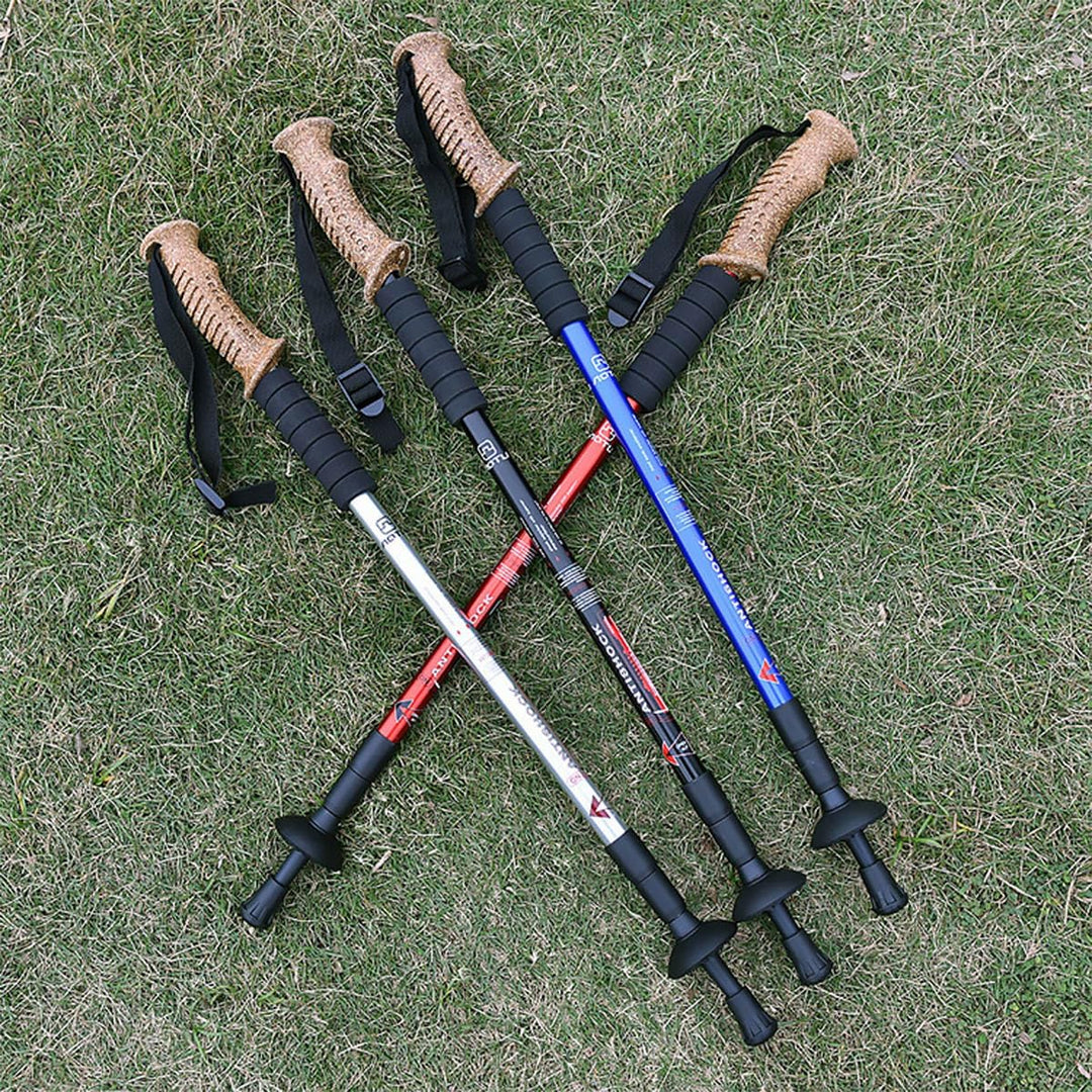 MidGard Nordic Walking Stock Teleskop Antischock Wanderstöcke aus Aluminiumlegierung mit Korkgriff &