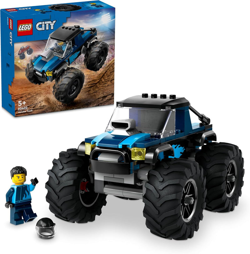 LEGO City Feuerwehrgeländewagen mit Rettungsboot, Offroad-Auto-Spielzeug & City Blauer Monstertruck,