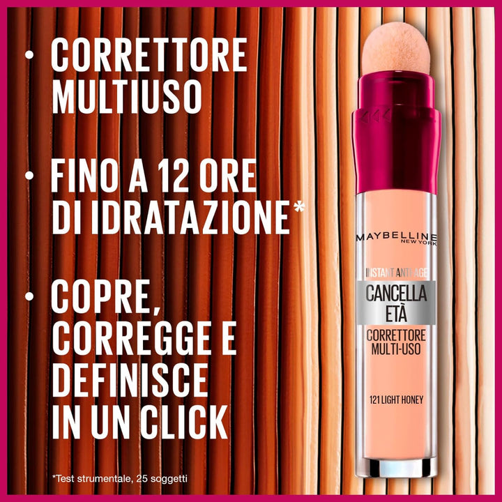 2x Maybelline New York Il Erase Age Mehrzweck-Flüssig-Concealer Farbe 121 Light Honey – 2 Concealer