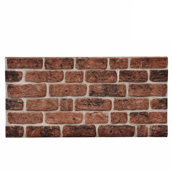 Wandpaneele 10 Pcs Braunes Ziegel 100 x 50 Cm EPS-Schaum | Leichtgewicht, Steinmuster, Klebemontage,