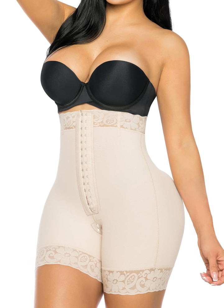 YIANNA Shapewear Damen Bauchweg Stark Formend Hohe Kompression Body Shaper Bodysuit Miederbody Fajas