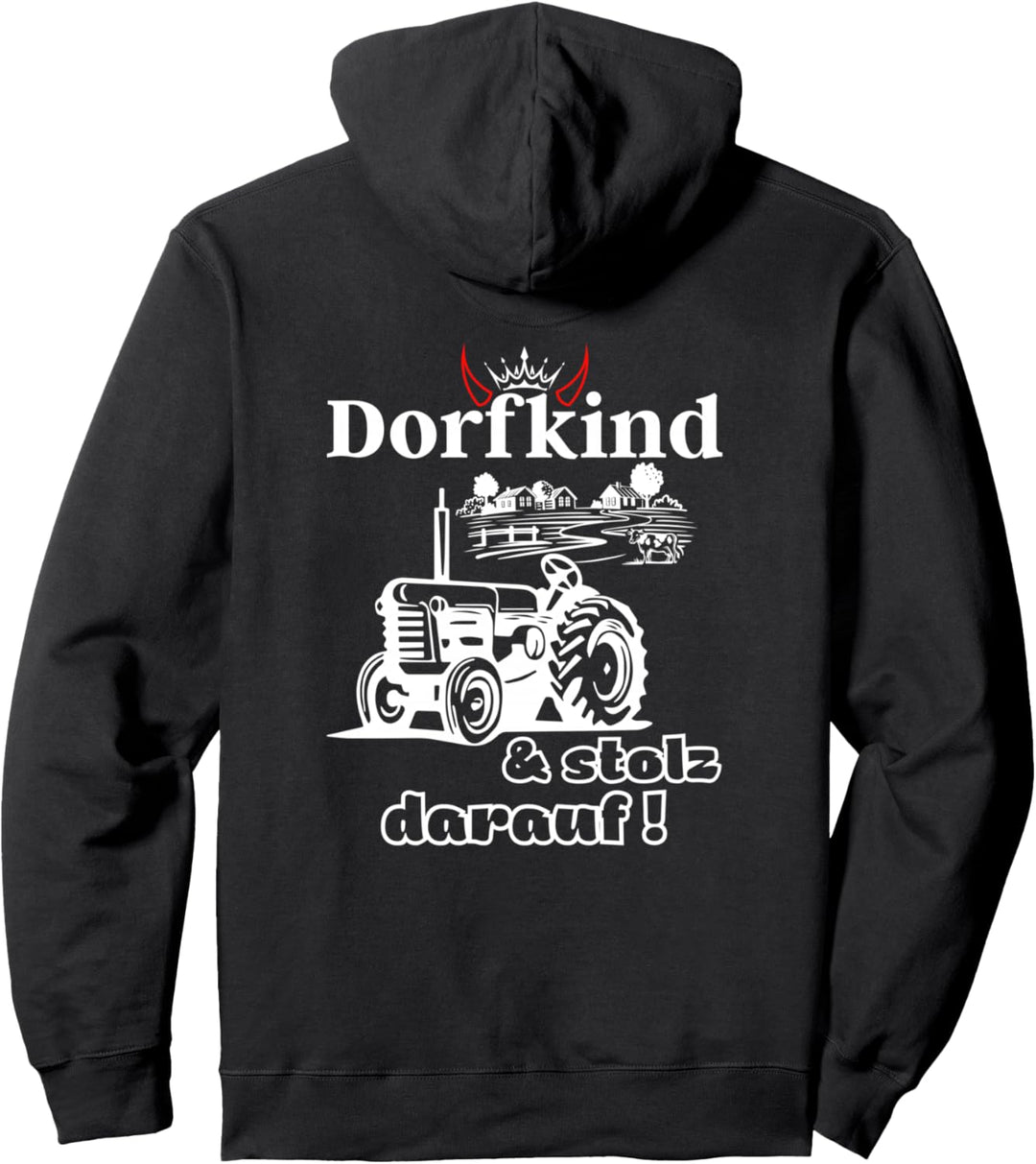 Dorfkind und stolz Darauf-spruch und Motiv Pullover Hoodie