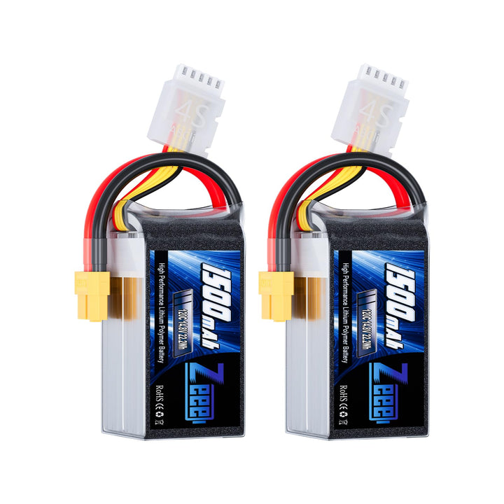 Zeee 4S LiPo Akku 1500mAh 14,8V 120C mit XT60 Steck für UAV Drones FPV Rennrad Quadcopters Flugzeug
