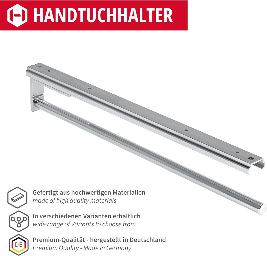Gedotec Handtuchhalter | H6008 | Handtuchauszug 1-armig ausziehbar | 1 Stück | Geschirrtuchhalter Lä