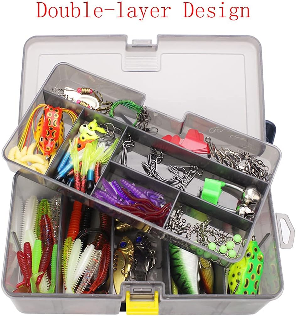 Fischköder Kunstköder Set, Angelköder Meer Wobbler Gummifisch Minnow Crankbait Barsch Forelle Hecht