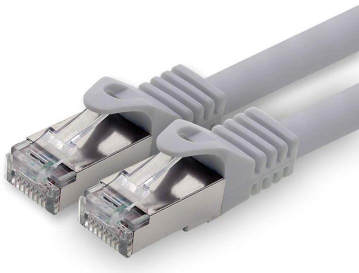 1aTTack.de 30m - grau - 1 Stück CAT.7 Netzwerkkabel Patchkabel SFTP PIMF LSZH Gigabit Lan Kabel 10Gb