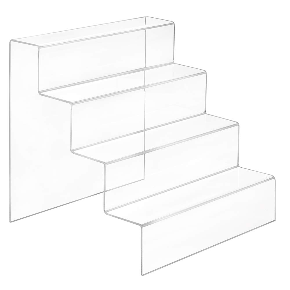 Dekotreppe 4-Stufig (300x300x300mm) aus glasklarem Acrylglas - Zeigis® / Stufendisplay/Präsentations