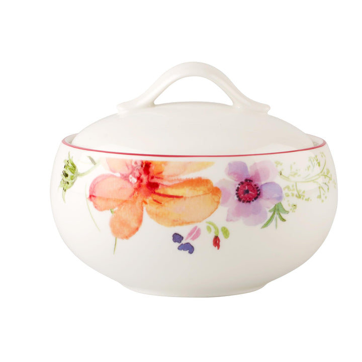 Villeroy und Boch Mariefleur Basic Zuckerdose, Premium Porzellan Zuckerdose Basic, Zuckerdose Basic