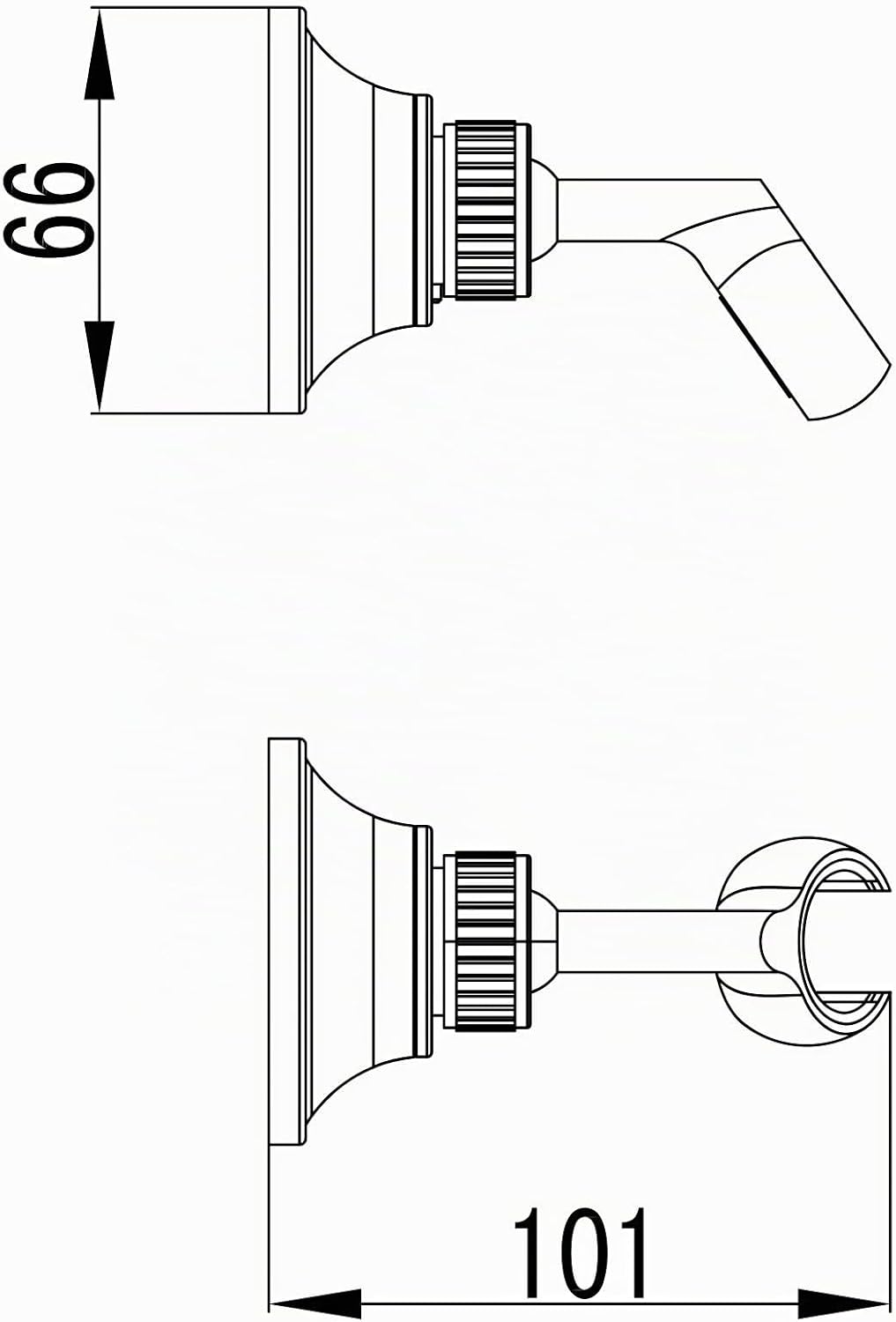 Brausehalter Nostalgie Retro Halterung für Handbrausen Keramik, Brausehalter