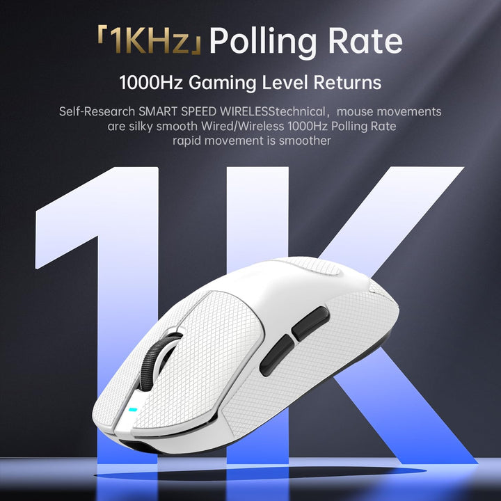 ATTACK SHARK X8PLUS Mouse with Grip Tape for Large Hand, 55g Superlight, PixArt PAW3395PRO Gaming Se