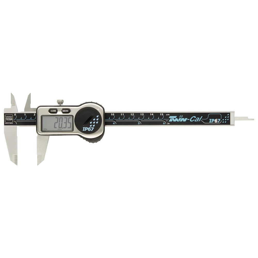 tesa 00530319 Universal Digitaler Messschieber, 0 mm/150 mm Messbereich, 40 mm Dimension A, 16 mm Di