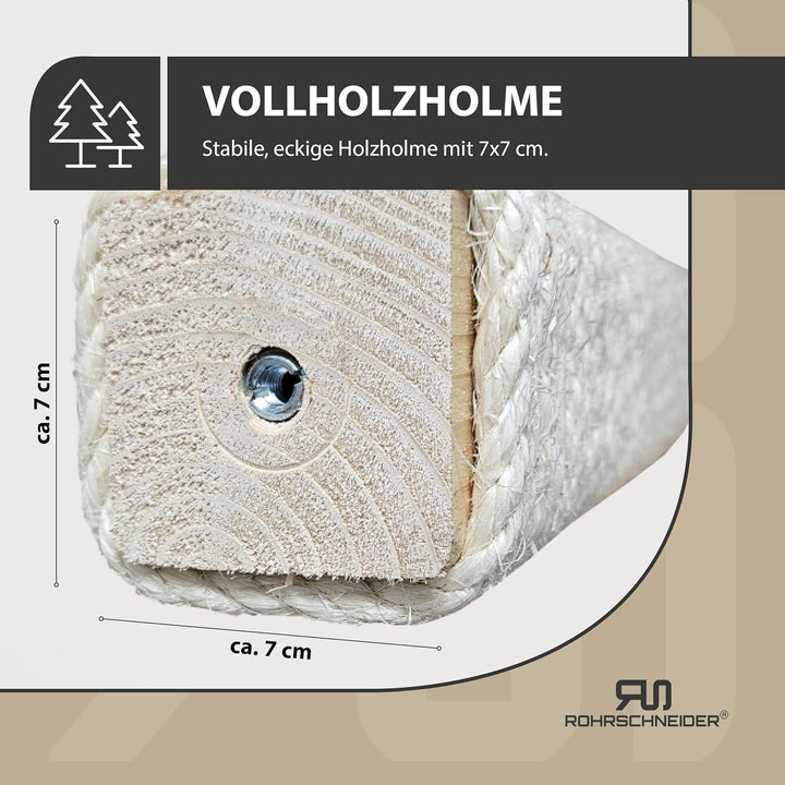 Rohrschneider Katzentreppe für Katzenwand | Kletterwand Katzen Holz | Wandelemente | Kratzstamm mit