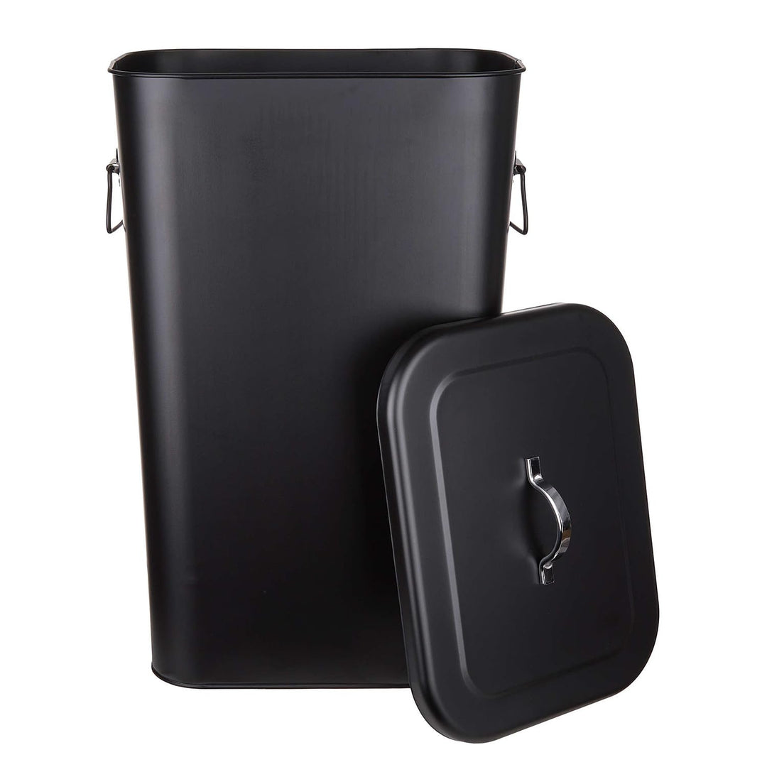 BUTLERS Universaltonne BINSTER - 41 Liter Mülltonne aus Metall mit abnehmbarem Deckel & Tragegriffen