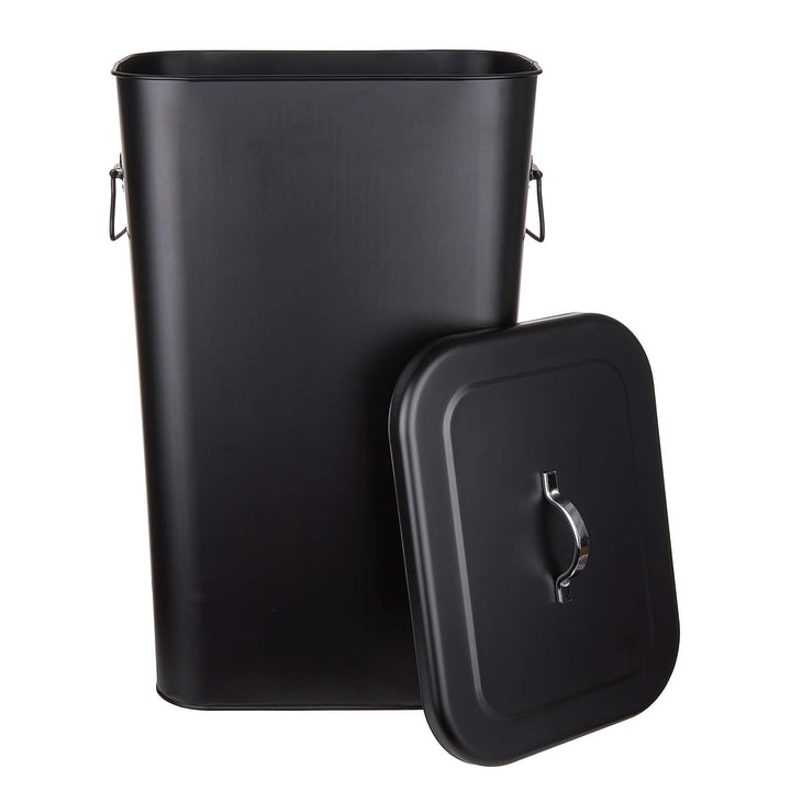 BUTLERS Universaltonne BINSTER - 41 Liter Mülltonne aus Metall mit abnehmbarem Deckel & Tragegriffen