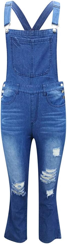 Hosenanzug Damen Komplett Latzhose Jeans Jeanshose Trägerhose Jumpsuit Hoseanzug Overall Klassisch D