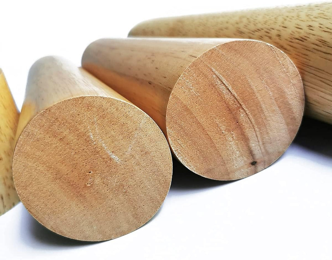 Qrity Möbelfuss Holz, 4 Stück 18cm Holzfüsse Möbelfüsse Sofafüsse mit Montageplatten &amp; Schrauben für