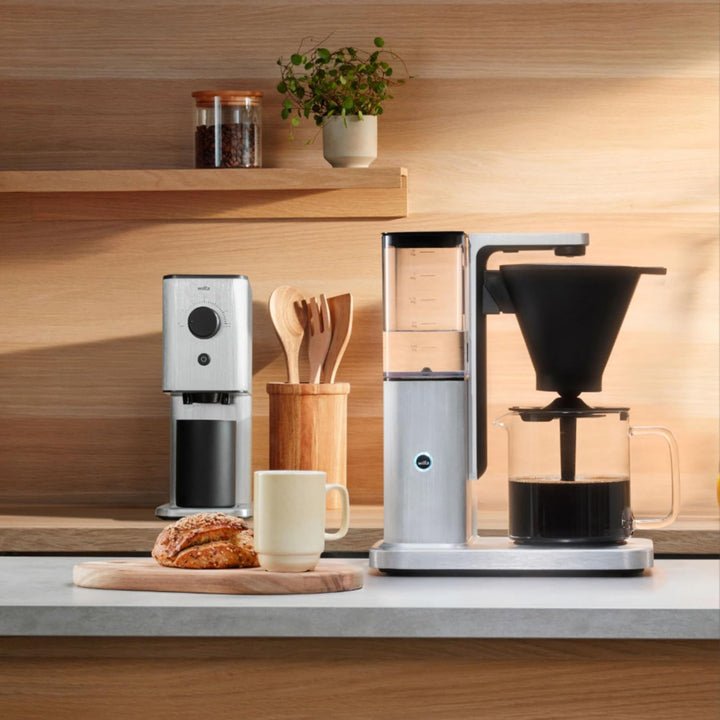 Wilfa ZENSE ALUX Kaffeemühle - 30 Mahlgrade - 40mm Edelstahl-Flachmahlwerk - Antistatik - luftdicht