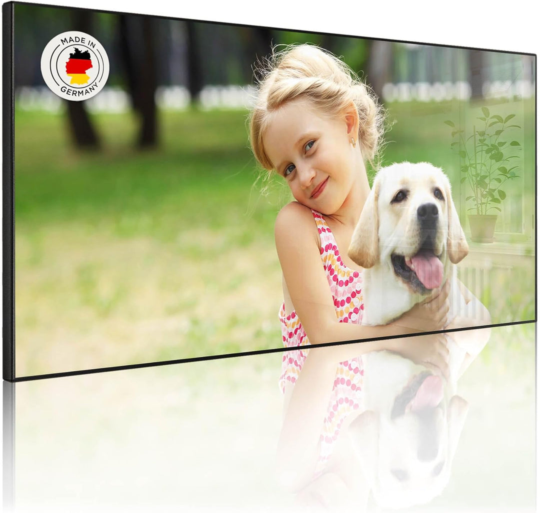 banjado Magnettafel schwarz 78 x 37cm / Magnetwand Metall/Magnetpinnwand als Memoboard/Pinnwand Magn