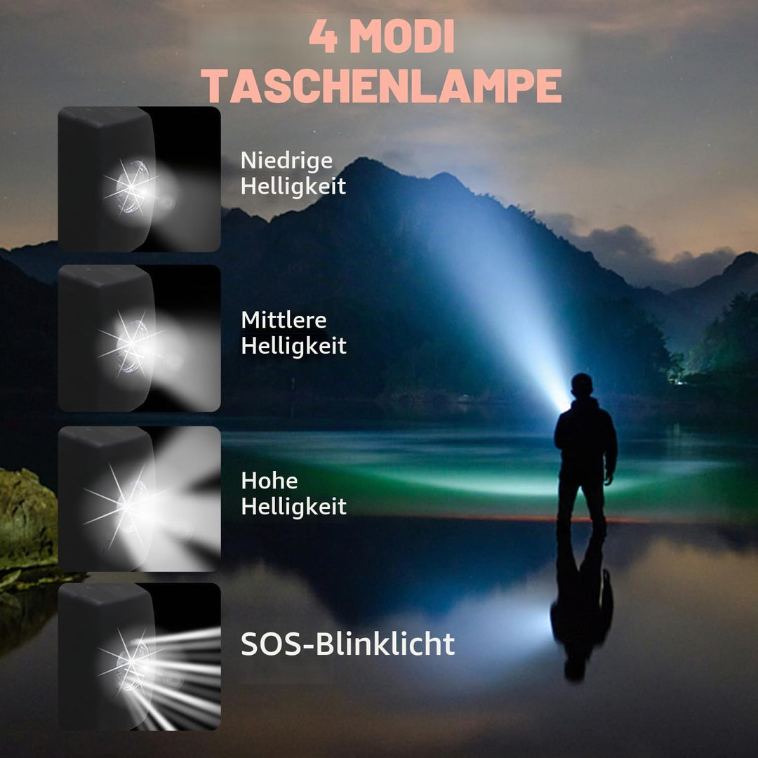 iRonsnow Notfall-Solarradio, tragbares Kurbelradio mit LED-Taschenlampe, wiederaufladbares 5000mAh-N