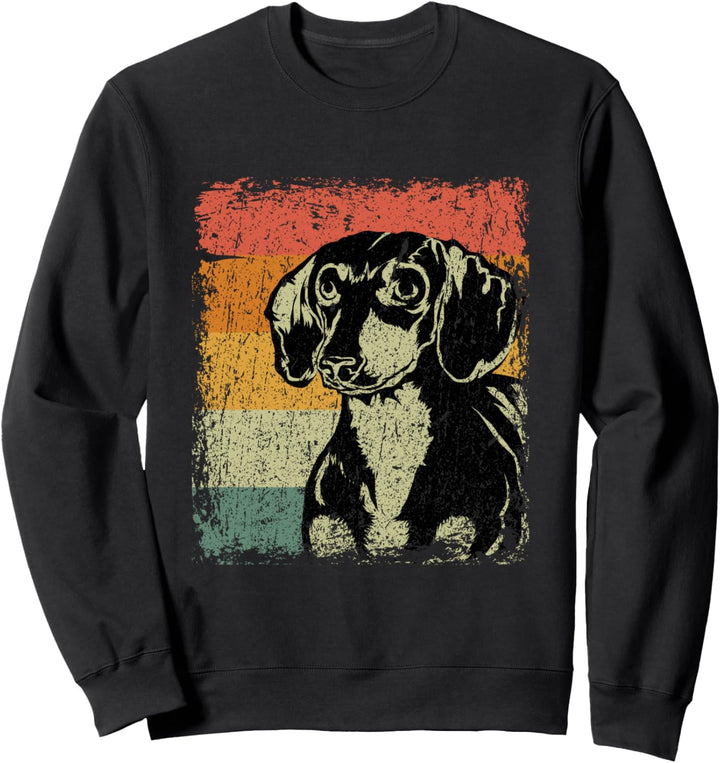 Retro Dachshund Hund Geschenk Vintage Dackel Sweatshirt