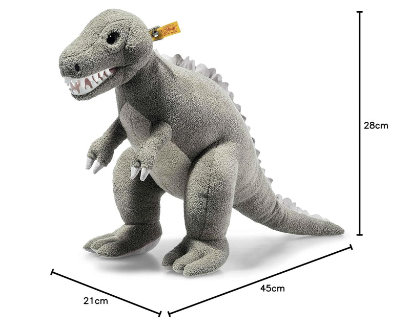 Steiff 067136 Thaisen T-Rex Dino - 45 cm - Kuscheltier - grau Paloma, Paloma