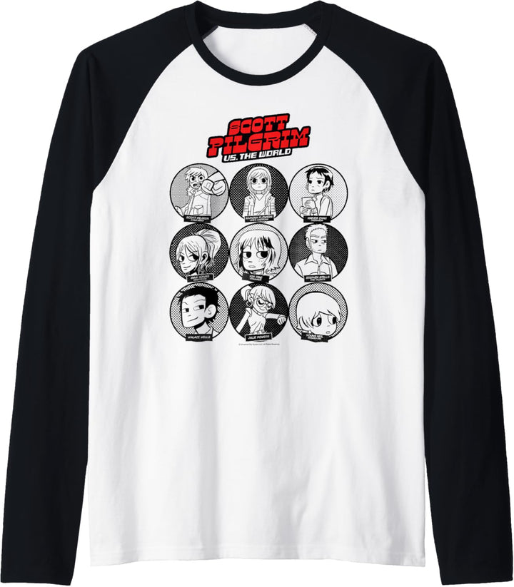 Scott Pilgrim Vs. The World Comic Character Box Up Raglan