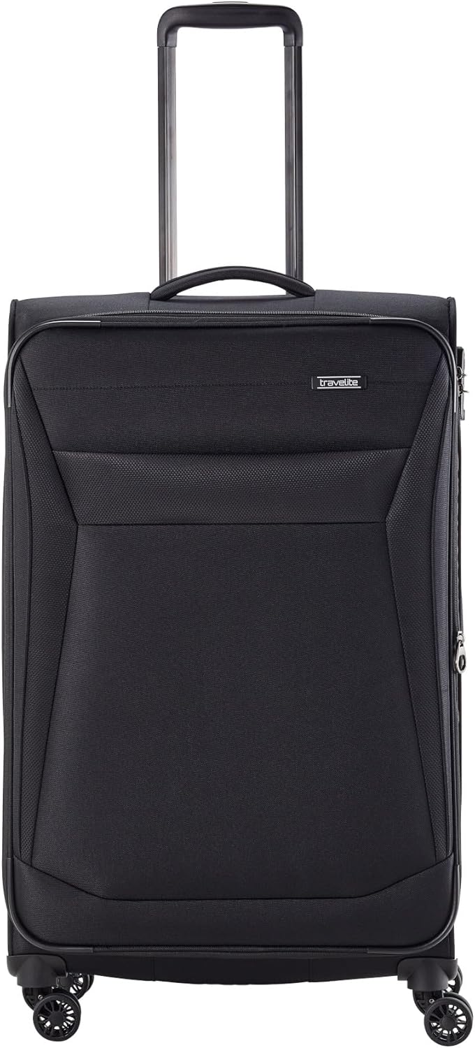Travelite CHIOS Kofferset mit 4 Rollen Gr. L/M (inkl. Reisetasche + Beautycase) Schwarz, Schwarz