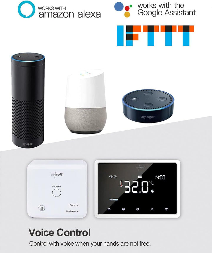 revolt Funk Raumthermostat: Funk-Thermostat mit WLAN und App für Gastherme und Wasserboiler (Raumthe
