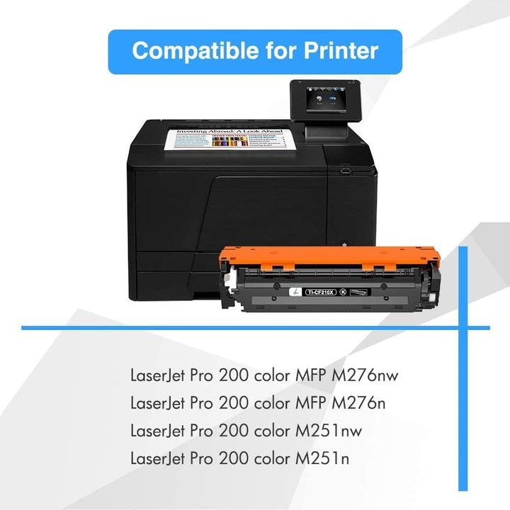 TRUE IMAGE Kompatibel Tonerkartusche als Ersatz für HP 131X CF210X 131A CF210A Laserjet Pro 200 Colo