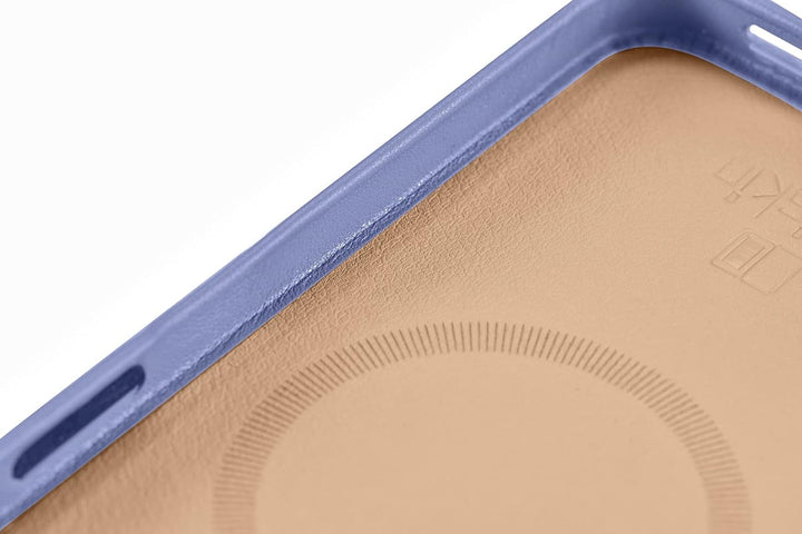 Mobiskin Hülle kompatibel mit Apple iPhone 14 (6,1 Zoll), Handyhülle mit echtem Leder, Case, Schutzh