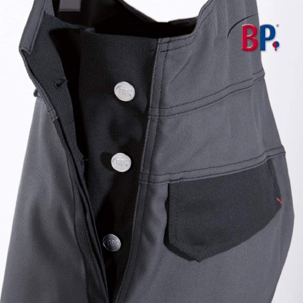 BP 2431-820-5332-44n Latzhose, Stretch-Hosenträger mit Clipbefestigungen, 320,00 g/m² , dunkelgrau/s