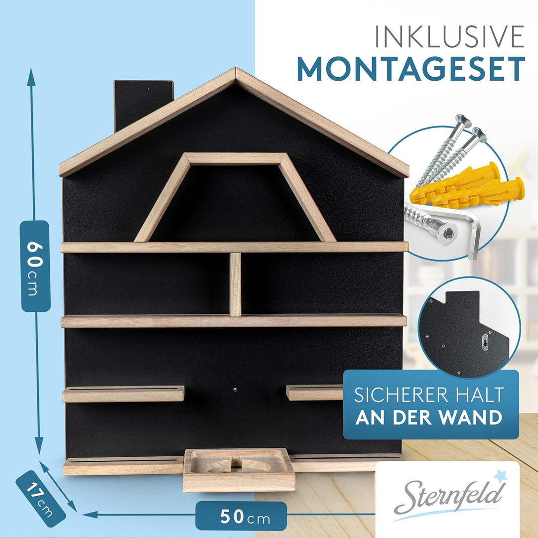 STERNFELD Magnetisches Tonie Regal für Toniebox & Tonies Hörfiguren - Vormontiertes Toniebox Regal [