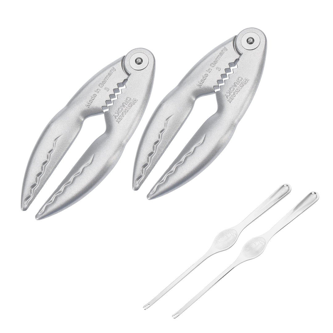 Westmark Hummer-Set, 4tlg., 2 Hummerknacker, Cracky + 2 Hummergabeln, Aluminium mit lebensmittelecht