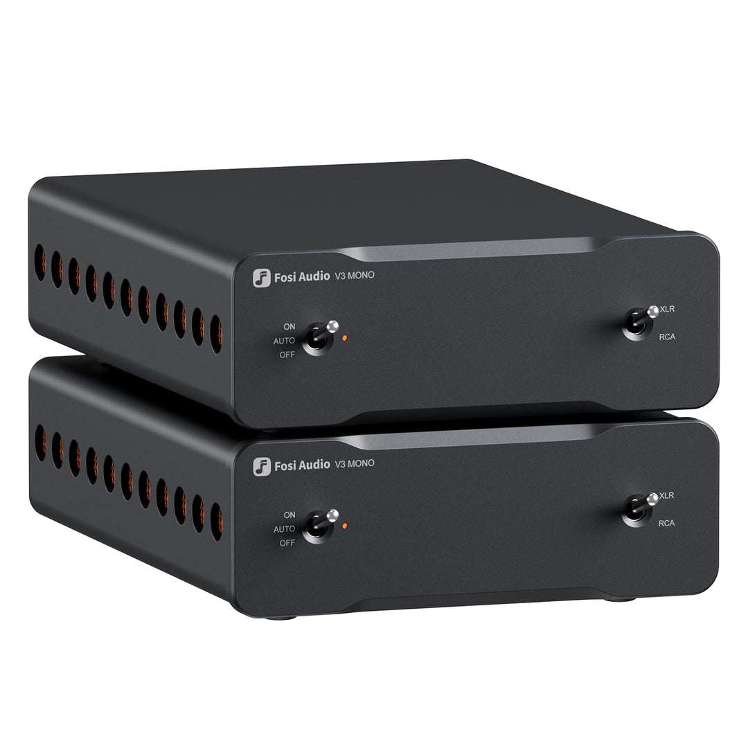Fosi Audio V3 Mono Leistungsverstärker für Passive Lautsprecher, Mini Monoblock Class D Verstärker m