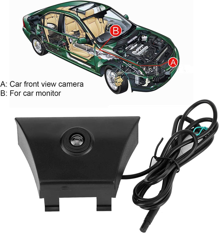 Auto-Frontkamera, Front Grill Kamera, CCD HD KFZ Frontkamera 170 ° Weitwinkel Wasserdicht Nachtsicht