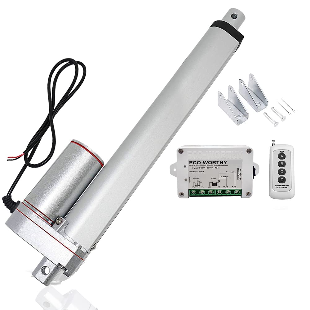 DCHOUSE 1000N 200mm Hub max Linearantrieb, DC 12V-Motor Lineartechnik-Aktuatoren Motor Drahtlose Fer