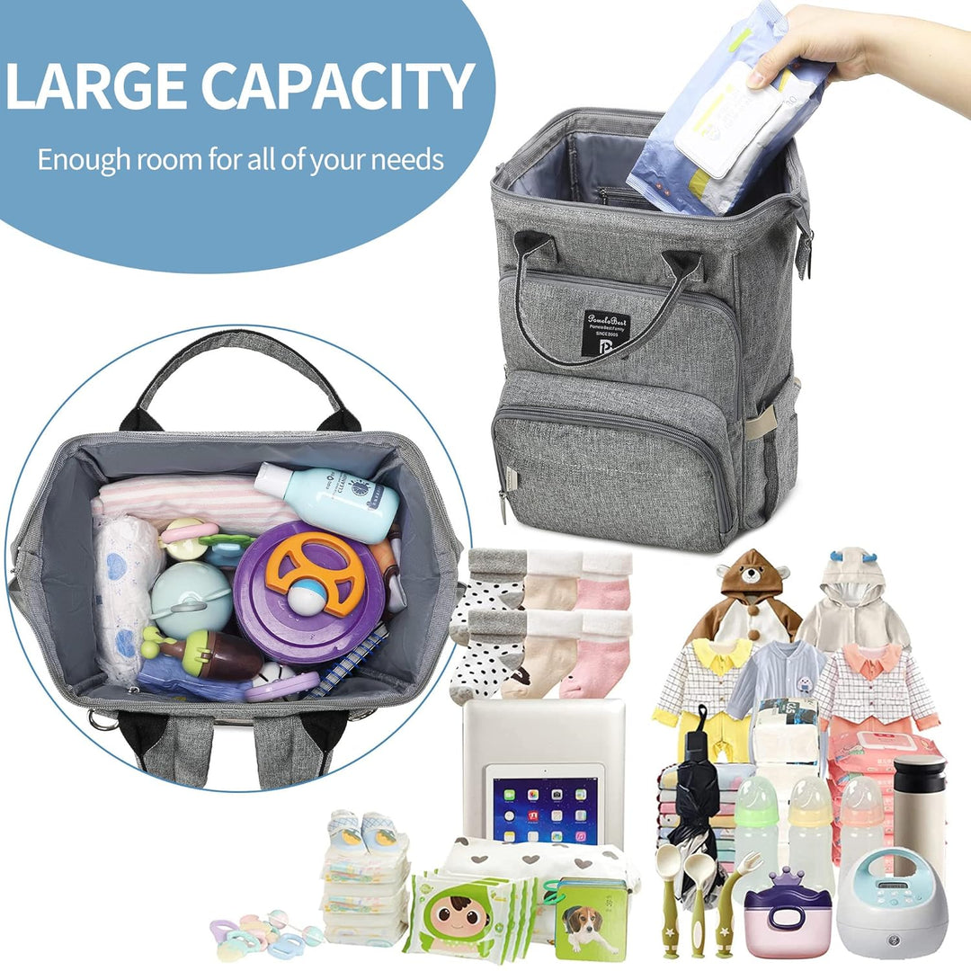 Pomelo Best Baby Wickelrucksack stylische Wickeltasche Rucksack mit Wickelunterlage multifunktional