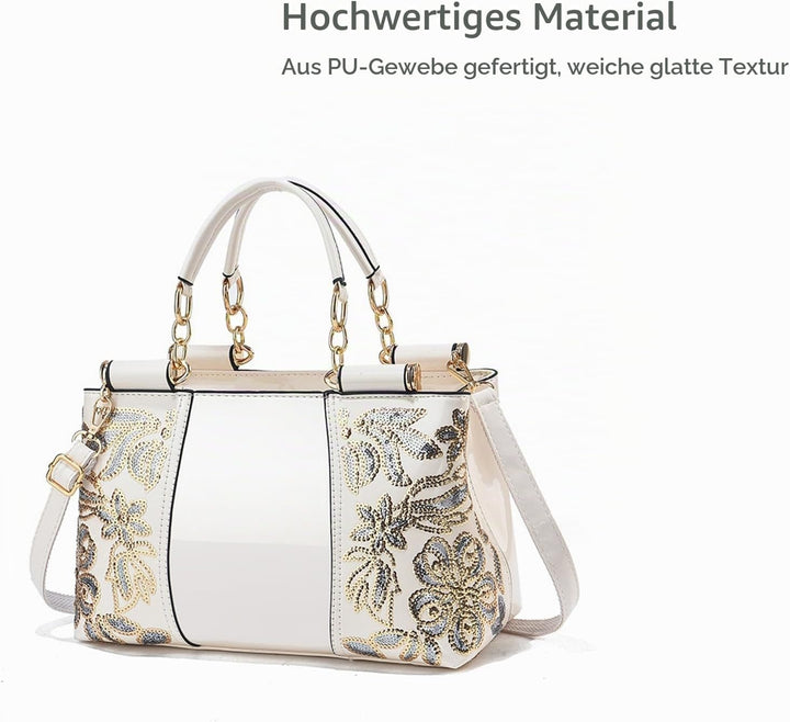 NICOLE&amp;DORIS Handtasche Damen Schultertasche Mode Frauen Umhängetasche Lackleder Handtasche Damen Sh