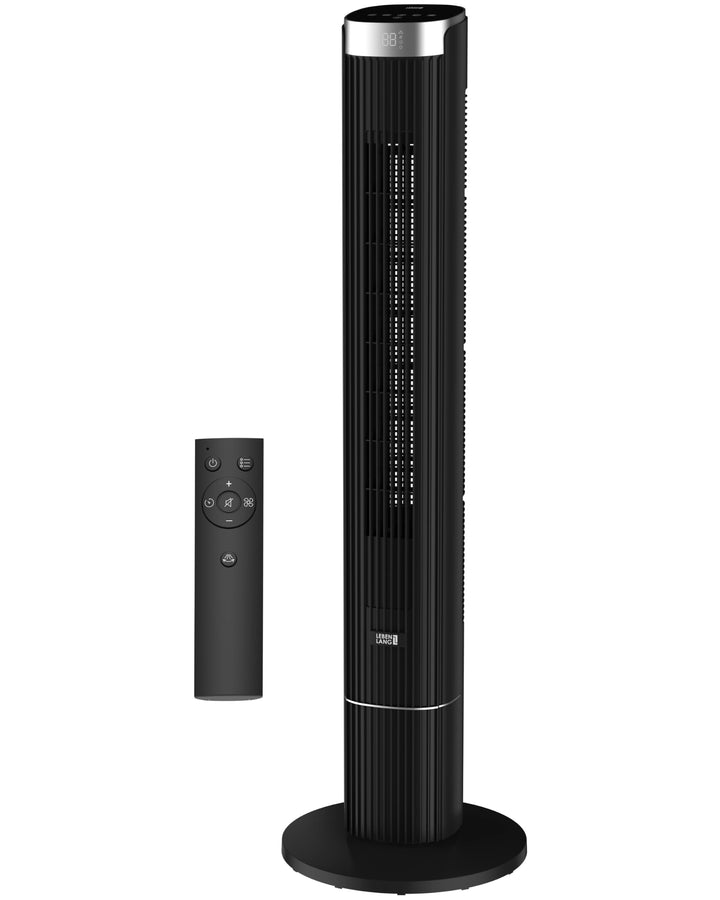 LEBENLANG Turmventilator Sehr Leise 19,8 dB(A) - 4 Modi & 12 Geschwindigkeiten I 90° Oszillation Ven