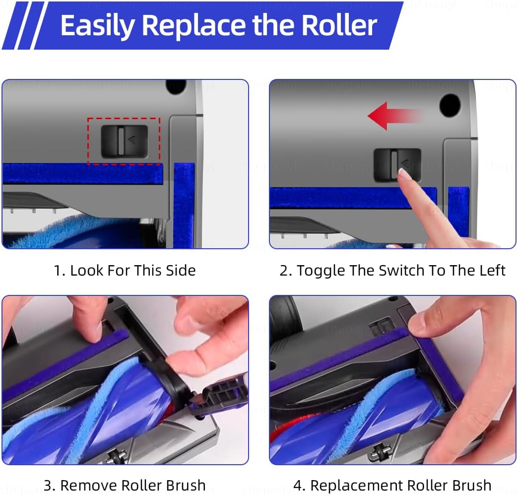 Bürste Ersatzteile mit Staubdetektionsfunktion kompatibel für Dyson Staubsauger V7, V8, V10, V11, V1