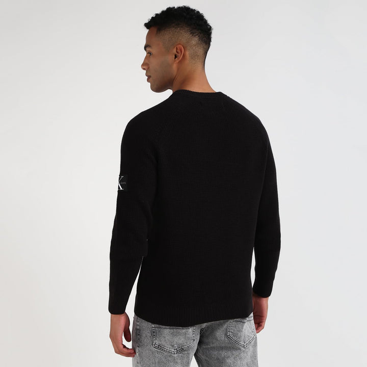 Calvin Klein Herren Badge Easy Sweater J30j323989 Pullover (1er Pack) S Black (Ck Black), S Black (C